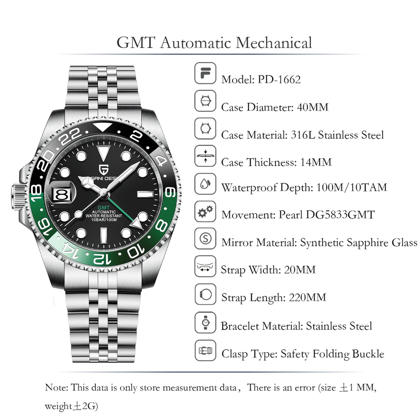 Mariner GMT Jubilee Black Green PD-1662