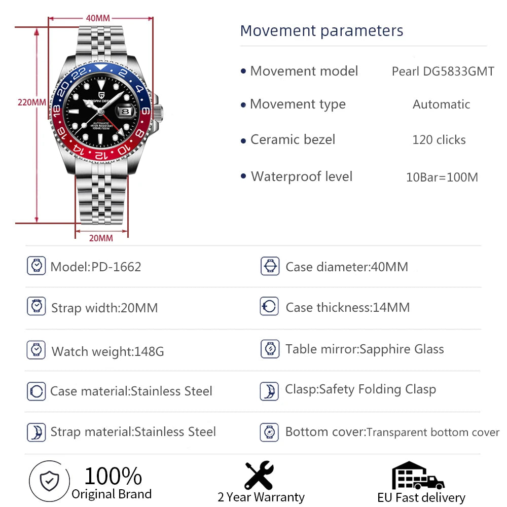 Mariner GMT Jubilee Black Green PD-1662